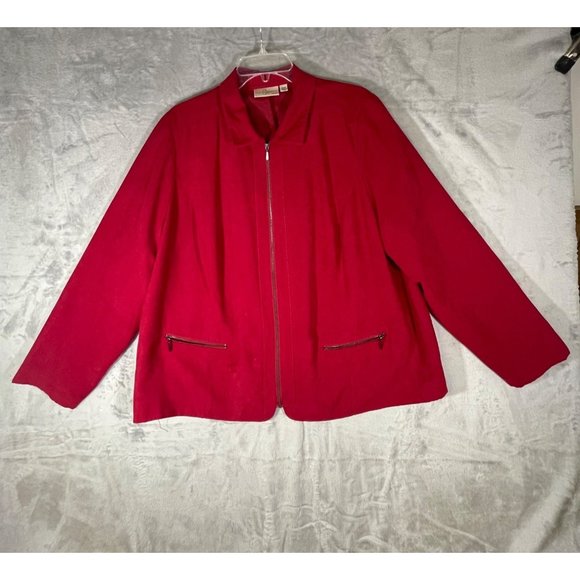 Studio Works womens size 20W zip Up Blazer Jacket with pockets witb Zipper - Picture 8 of 16